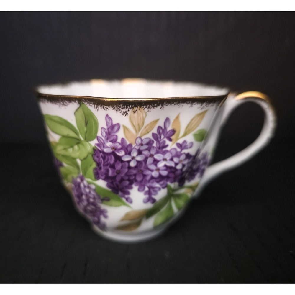 Salisbury Bone China Lilac Tea Cup  Only Gold Trim Made in England